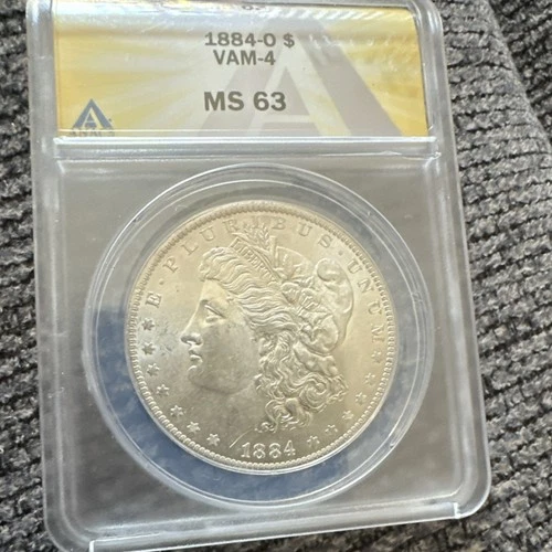 1884-O Morgan Dollar VAM-4 MS 63 ANACS Certified Silver Coin #5410666