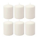 Unscented White Tall Pillar Candles, 35 Hour Burning Candle Pillars, Perfect ...