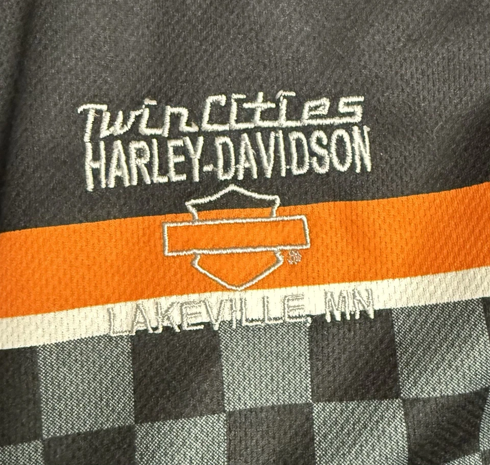 VTG Harley Davidson 2X Racing Jersey Shirt Scott Jacobs 2001 USA Made MN RARE - Image 3 of 4