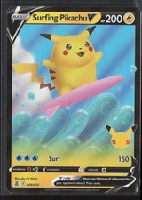 Surfing Pikachu V Ultra Rare Celebrations 008/025 NM Pokemon Card