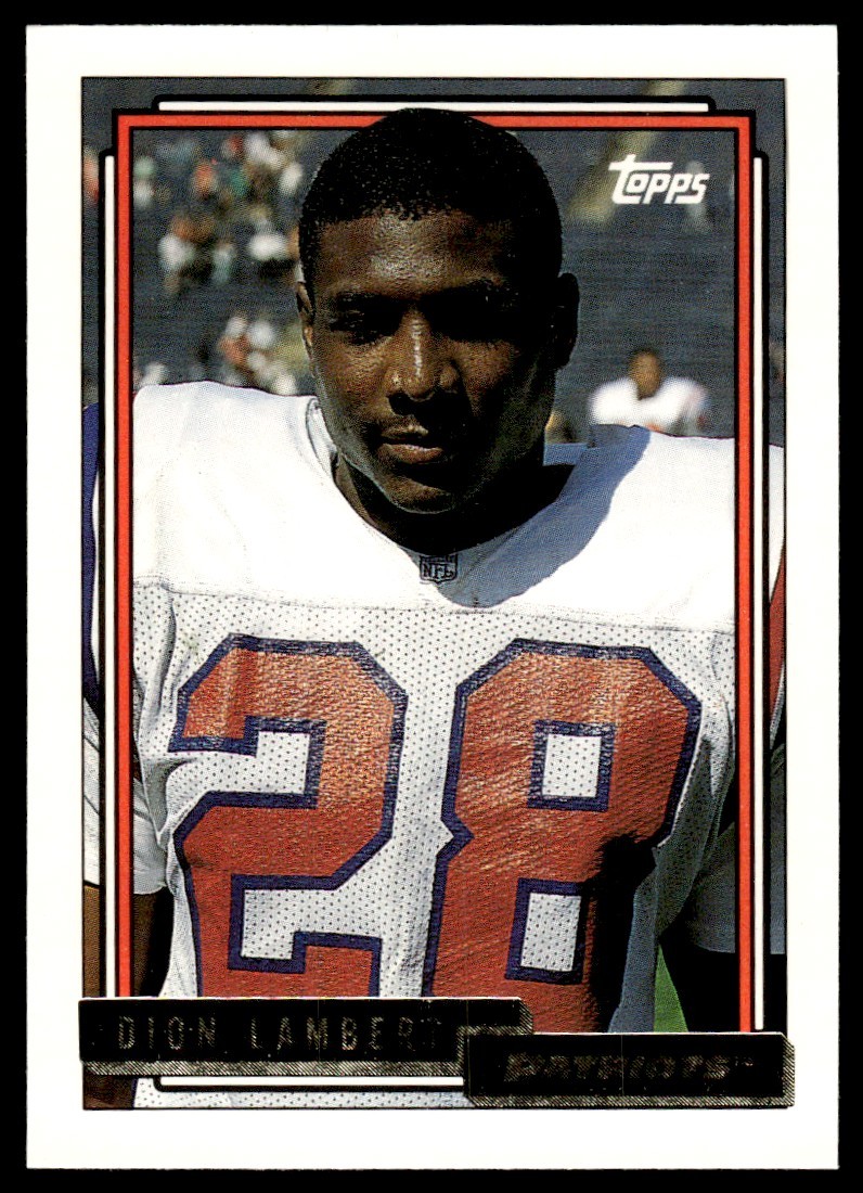 1992 Topps Gold Dion Lambert Rookie New England Patriots #749