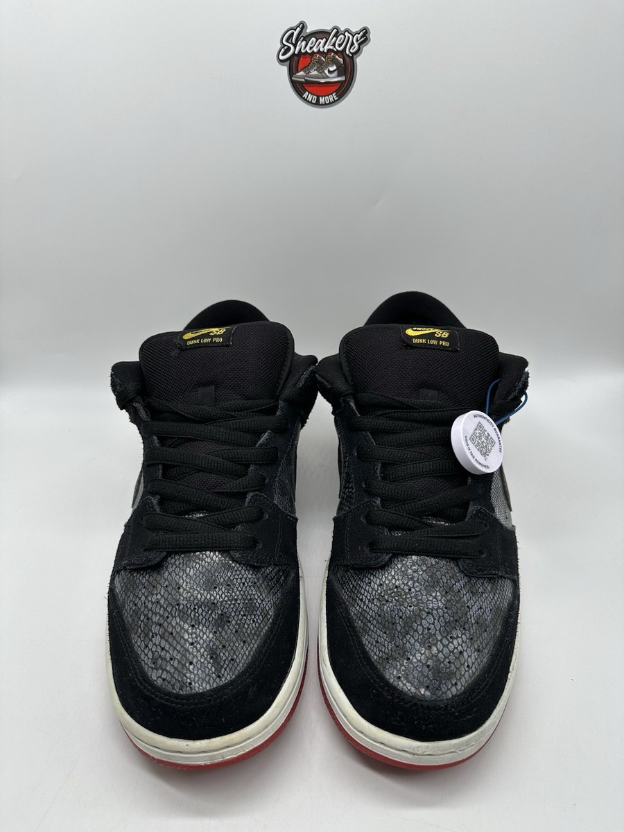 Nike Dunk SB Low Premium Prm Snake Eyes Snakeskin 313170-017 Black