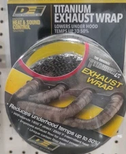Titanium Exhaust Header Pipe Heat Wrap 2" x 15' Roll 2500°F DEI 010129 Hi Temp