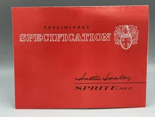 1960s AUSTIN HEALEY SPRITE MK II Auto Advertising Brochure England Automobile