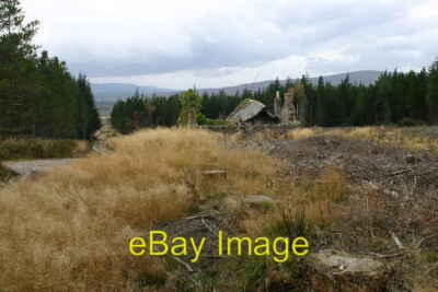 Photo 6x4 Mannoch Cottage Cardhu Derelict. Looking S c2005
