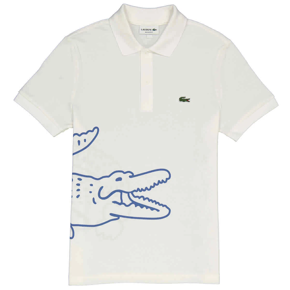 Lacoste Men s Crocodile Print Cotton Pique Regular Fit Polo Shirt