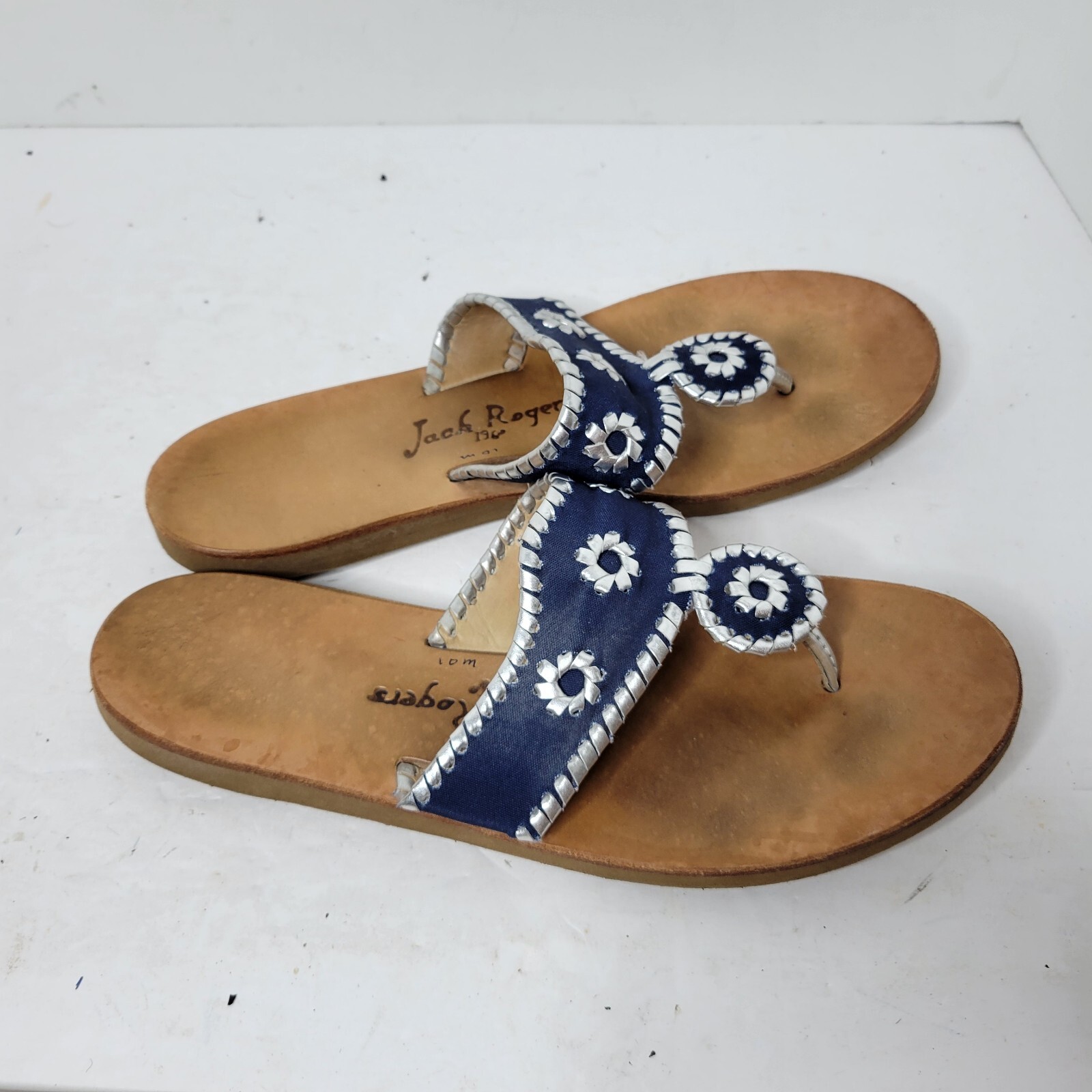 Jack Rogers Womens Boating Jacks Slip On Thong Sandals Shoes Size US 10