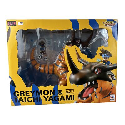 GREYMON & TAICHI YAGAMI グレイモン アクションフィギュア G.E.M. Digimon Adventure Greymon & Taichi Yagami AUTHENTIC Figure