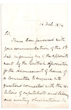 John Elliott Cairnes Signed Letter 1874 /Autographed English Political Economist