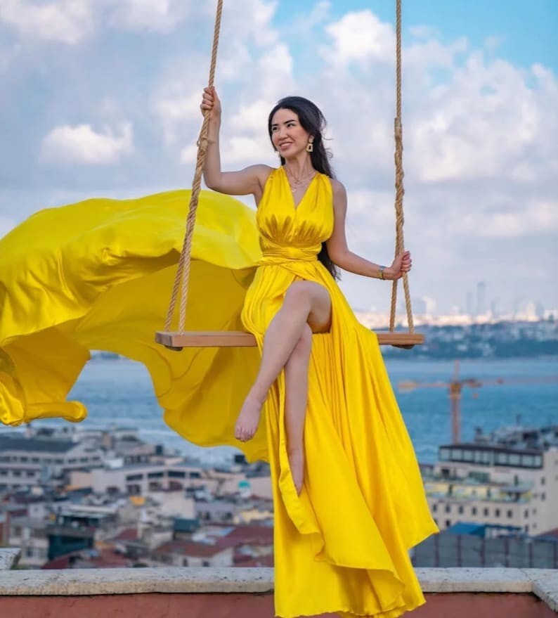 Long Flying Dress | Flying Dress for Photoshoot| Long Train Dress | | eBay