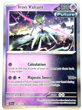 Iron Valiant Holo Rare Pokemon TCG Card 080/162