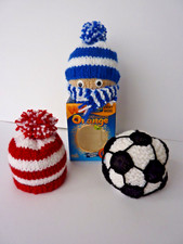 Knit Chocolate Orange Cover Football Hats and Faces PATTERN ONLY