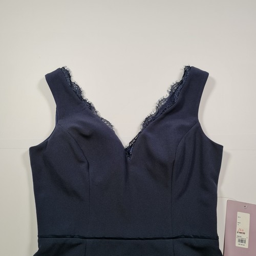 JS Collections Womens Maxi Dress Navy Blue 14 UK Sleeveless A Line - Picture 2 of 10