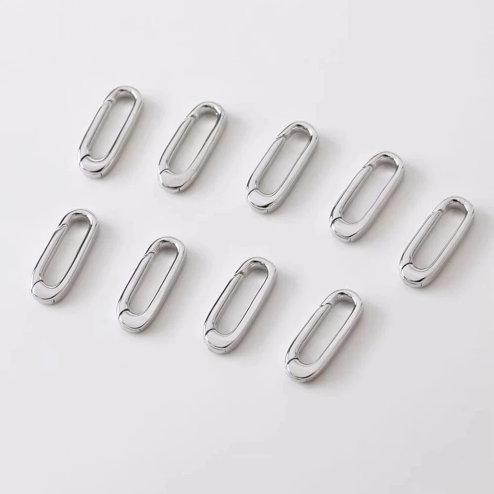 4pcs Oval Lobster Claw Clasps,Gold/Silver Oval Spring Clasp,Jewelry Claw Hooks - Image 4 of 4