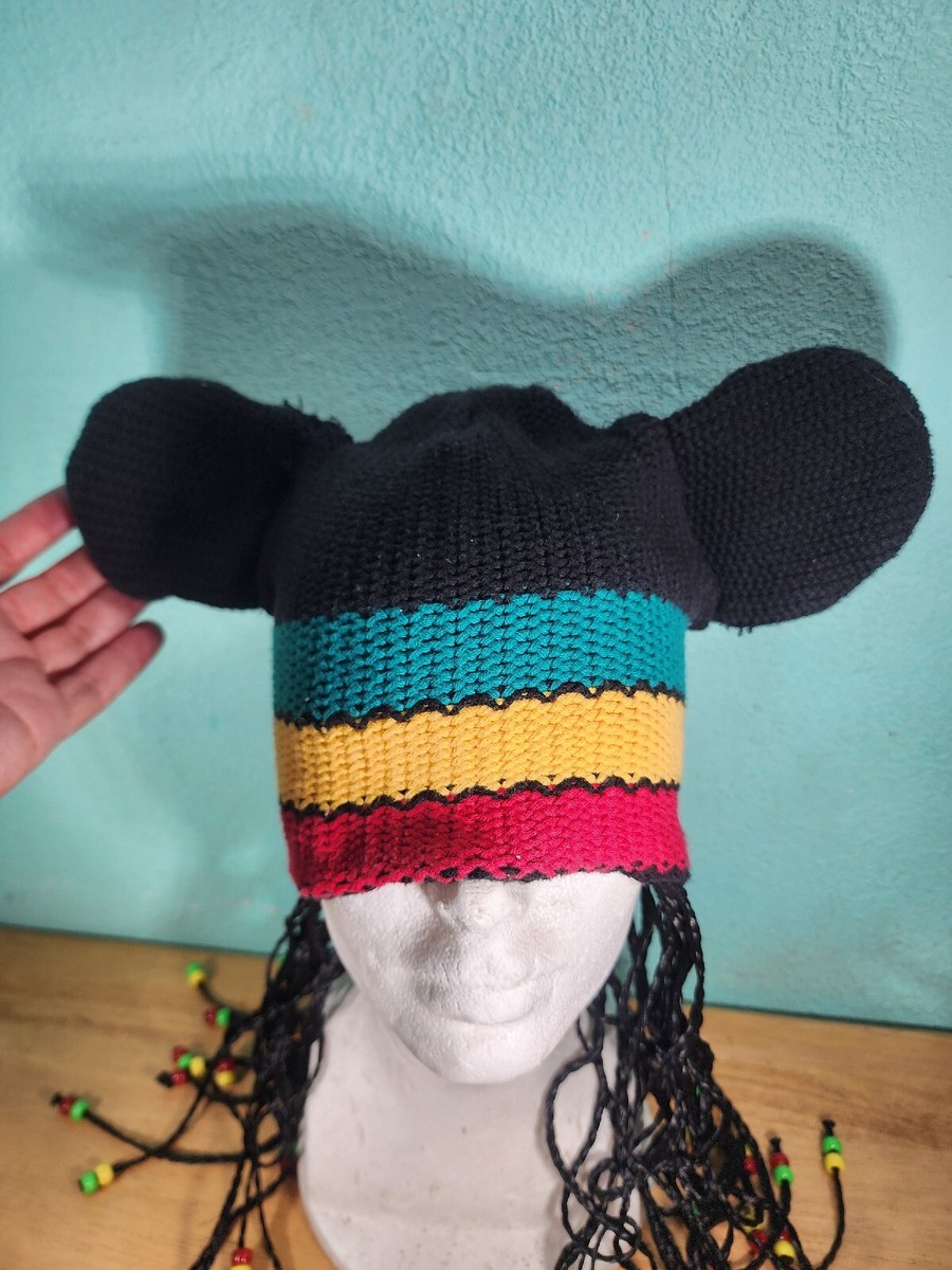 Walt Disney World Mickey Ears Rasta With Dread Locks Adult Size | eBay