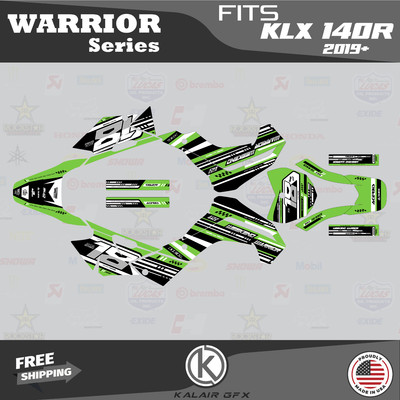 Graphics Kit for KAWASAKI KLX140R KLX140RL (2019-2024) Warrior Series - Green