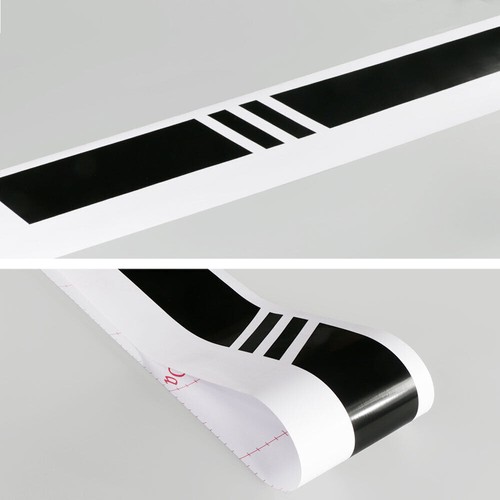 1Pair Car Side Skirt Racing Stripes Vinyl Door Decal Sticker Accessories 220cm - Picture 3 of 12