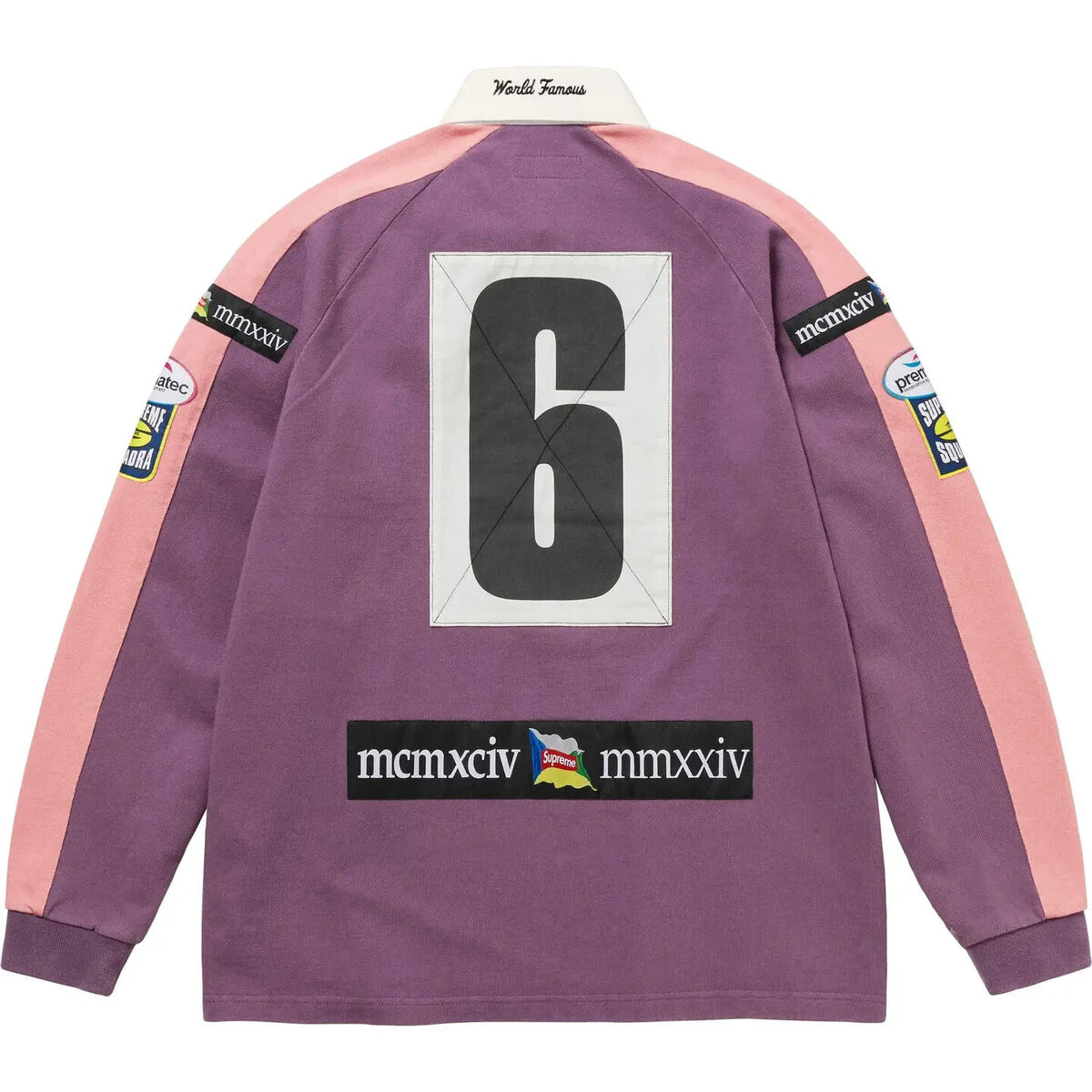 Supreme Chest Stripe Rugby White Red Purple 3colors FW24 | eBay Supreme Chest Stripe Rugby White Red Purple 3colors FW24 | eBay