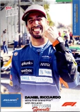 Daniel Ricciardo McLaren 2021 Topps Now Formula 1 F1 Card #51 Victory in Italy