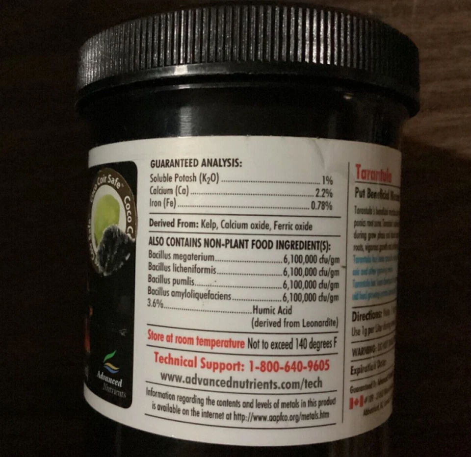 Tarántula Advanced Nutrients/Microbios beneficiosos/130 g/Polvo/0-0-1 Foto 2 de 4