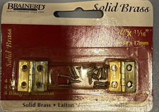 NOS Brainerd Solid Brass 3/4"x 11/16" Pair Butt Hinge