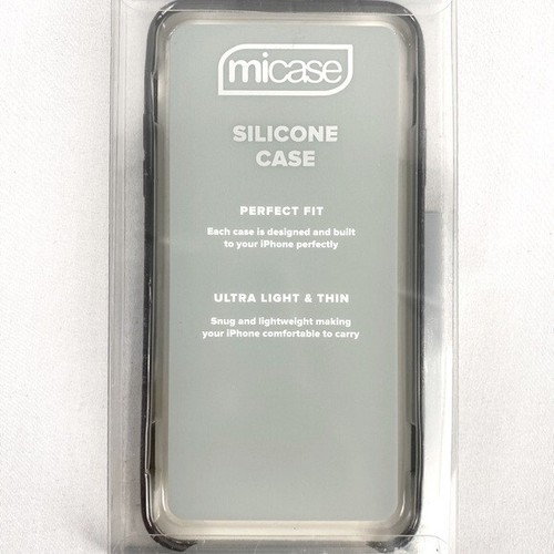 MiCase iPhone 12 Pro Max & 13 Pro Max Black Silicone Case Ultra Light And Thin eBay
