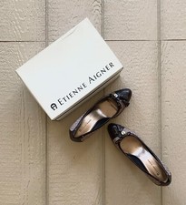 Etienne Aigner Vintage Slip-On Pump Heels Logo Tasseled Brown Size 10M NWD