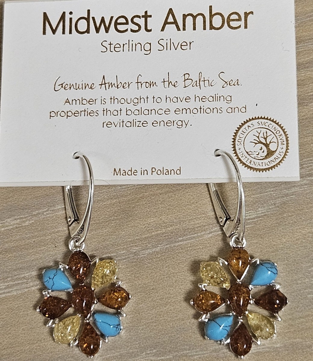 Balanced Turquoise with Silver Dangle Earrings Balanced Turquoise with Silver Dangle Earrings