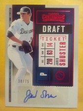 2020 Panini Contenders Draft Ticket Jared Shuster SP RED Rookie RC Auto #38/75
