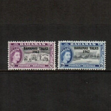 Bahamas 1963 - Bahamas Talks Sobreimpresión - Juego de 2 estampillas Scott #181-2 - MNH