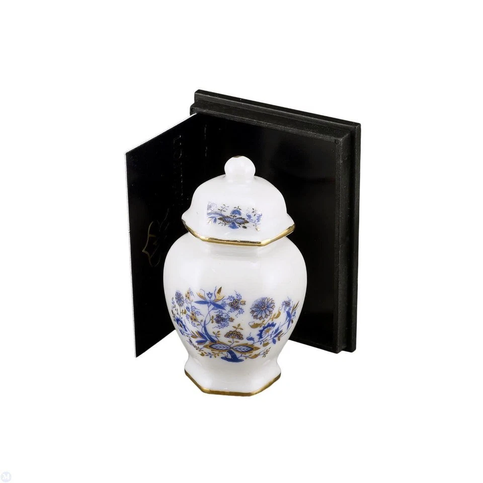 Dolls House Large Blue & Gold Vase Urn Miniature Reutter Porcelain Accessory - Image 2 of 4