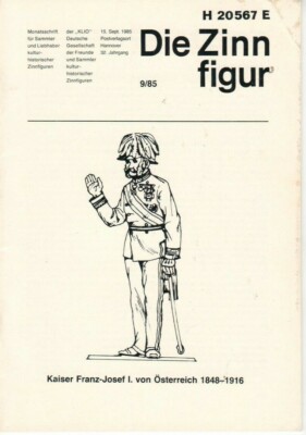 DIE ZINNFIGUR - Zeitschrift Heft KLIO kulturhistorisch Sammler - 9/85 - B14799