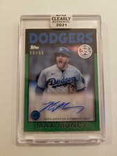 2021 Topps Clearly Authentic 1986 Autograph Max Muncy Green Auto 86/99 Dodgers