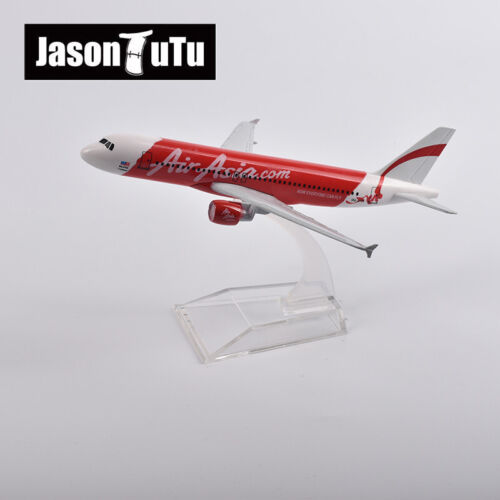 JASONTUTU 16cm AirAsia Dragon Airbus 320 Aircraft Diecast Metal 1/400 Scale Plan - Picture 7 of 8