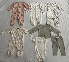 NEW Carter  s Baby Girls Sleep  Play 6 Months Carters Girl Outfit Lot 5 Pieces