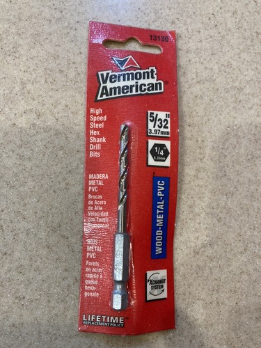 Vermont American 13130. 5/32” High Speed Steel Hex Shank Drill Bit - Bild 1 von 2