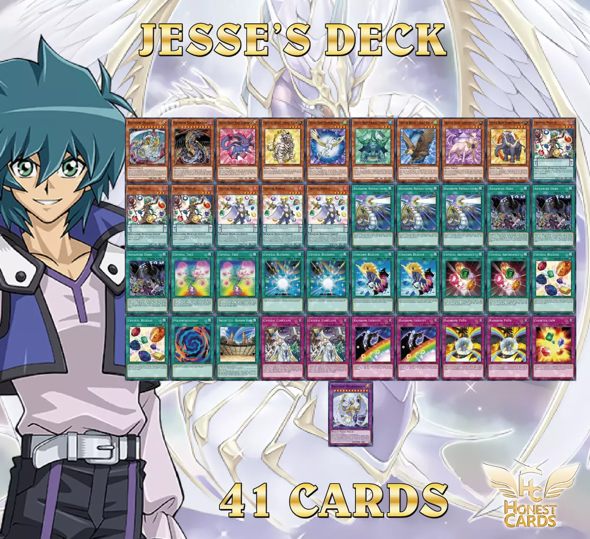 Yu-Gi-Oh! Crystal Beasts and Rainbow Dragon! Jesse Anderson. GX.