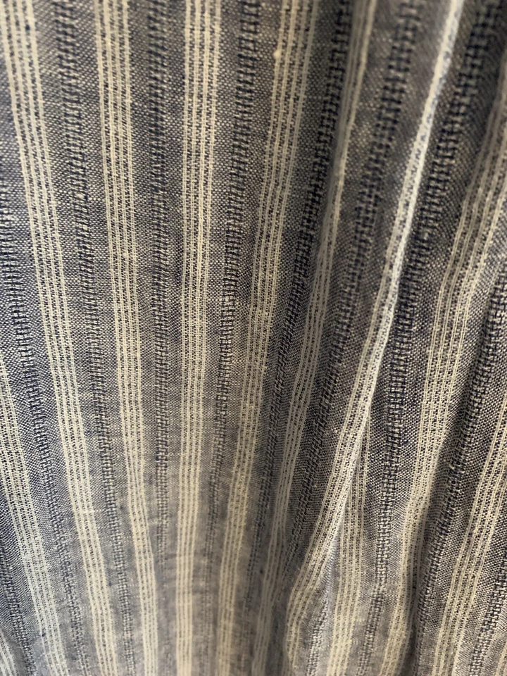 Maxi Vestido Sundays NYC Azul Rayas Con Volantes Dobladillo Talla Mediana Foto 2 de 2