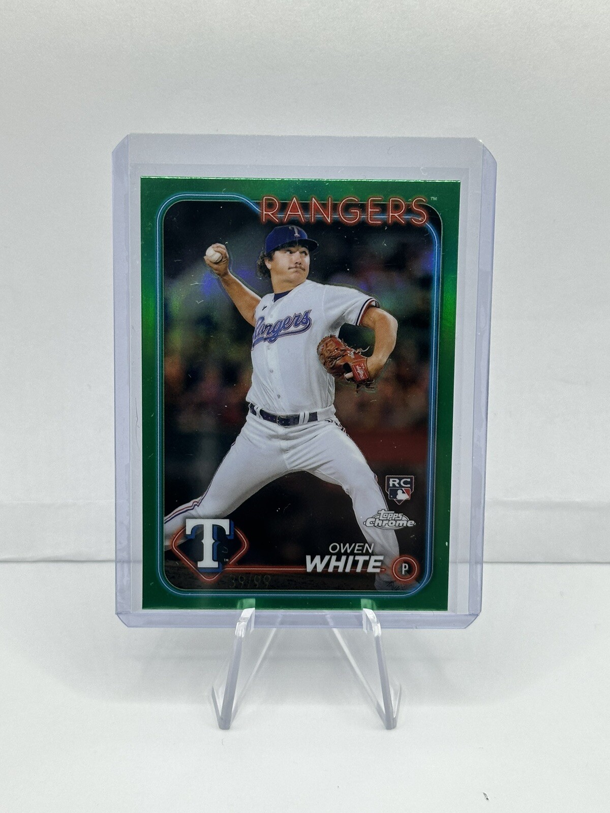 2024 Topps Chrome - Green Refractor #211 Owen White /99 (RC)