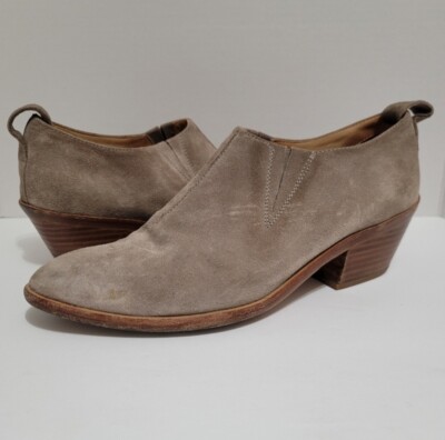 Rag & Bone Thompson Boots Women's Sz 39 Warm Grey Suede Ankle Shootie Boho Italy