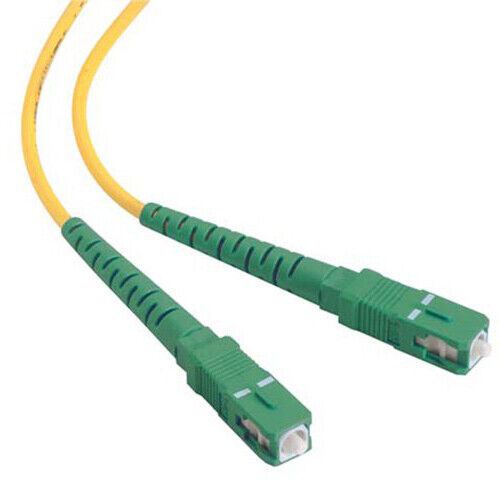 Cable de conexión de fibra monomodo 1m SC/APC-SC/APC Simplex 9/125 OS2 OFNR amarillo 3 pies - Imagen 1 de 1