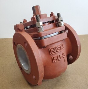 NGK 150-3 Ceramic Lined Chemical Plug Valve 3" Flanged.