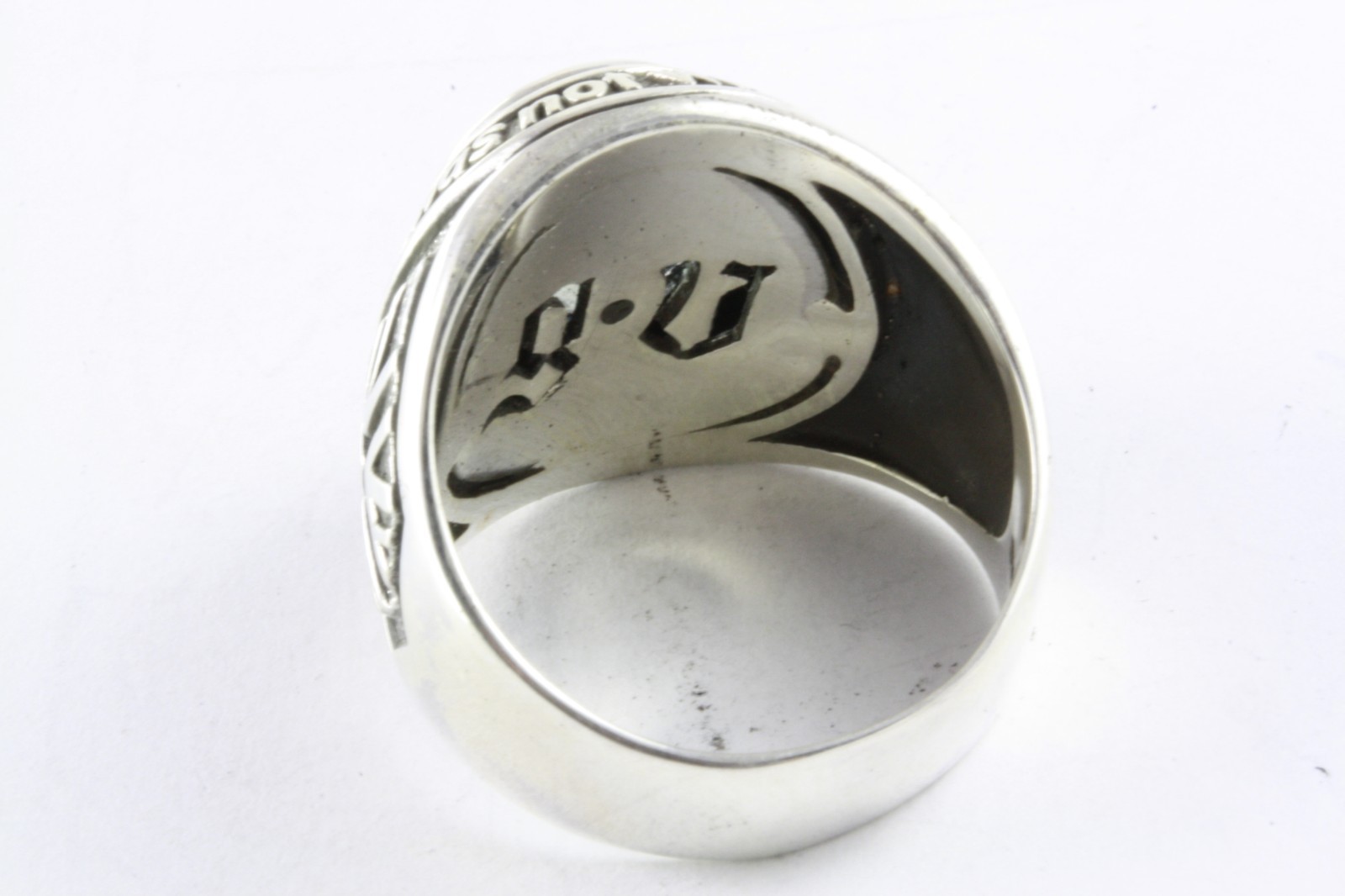 Hippie Hip Hop Ring Flower Children Signet Ring Silver 925 Real Silver / 415