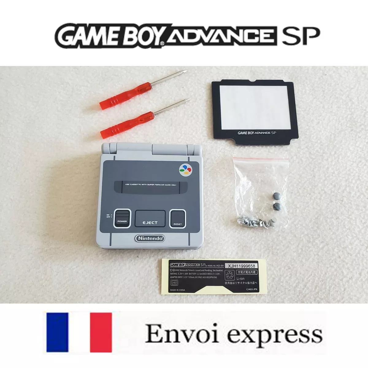 GAME BOY ADVANCE SP SNES Case NEW Edition Screwdriver GBA shell case