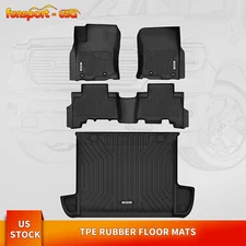 For 2013-2024 Toyota 4Runner Floor Mats & Cargo Liner All Weather TPE 3D Molded