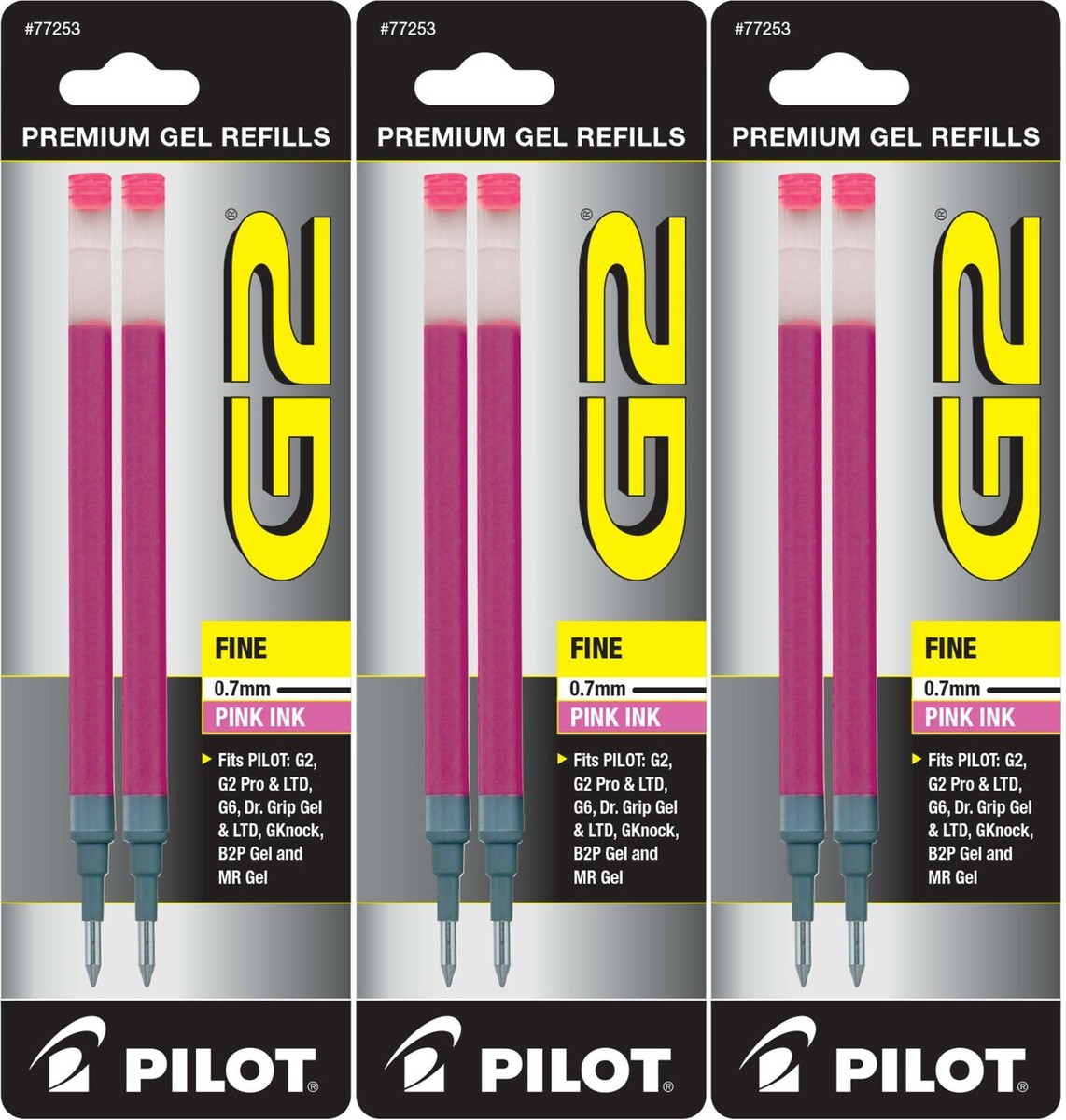 Pilot G207 Gel-Tintenroller – 3er Set In Neonfarben (0,7 Mm), Einziehbar Mit Wolframkarbid-Kugel