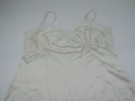 VTG La Tendresse Slip Night Gown Lingerie Womens Size 40 White Lacey Bridal