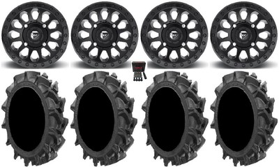 Fuel Vector MB 14'' Wheels 28'' MotoHavok Tires Can-Am Maverick X3