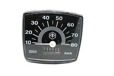 Compteur de vitesse Vespa V50 Special 0-80 Kmph Noir Tacho Contachilometri Vespa
