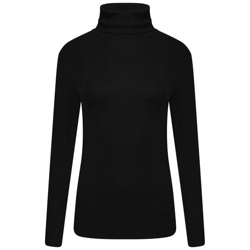 Womens Ladies Long Sleeve Roll Neck T Shirt High Polo Ribbed Knitted Jumper Tops - Picture 6 of 29